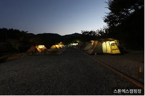 스톤엑스캠핑장 낚시터 및 주변 자연환경 - 홍천강 캠핑장