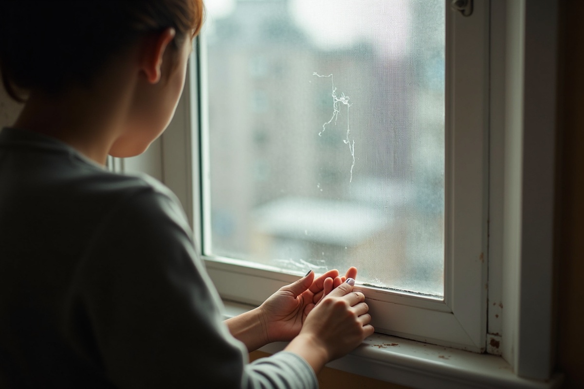 방충망 응급 조치 과정