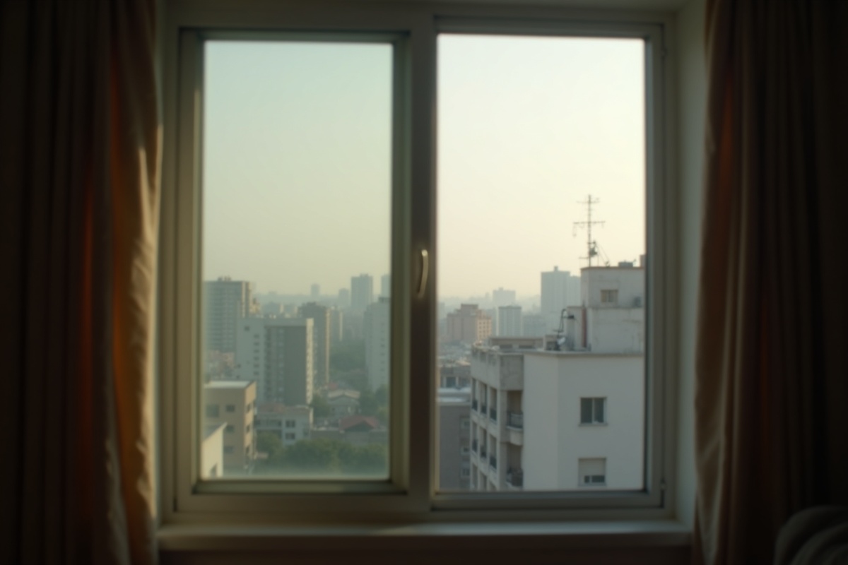 방음 창호 관리법과 올바른 청소 방법을 보여주는 세부 작업 과정