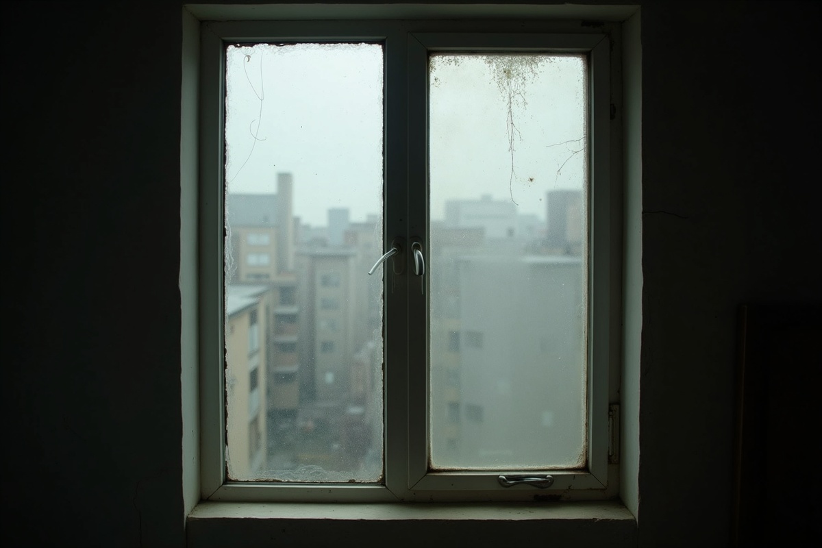 창문 결로 응급 처치를 위한 환기와 물기 제거 작업