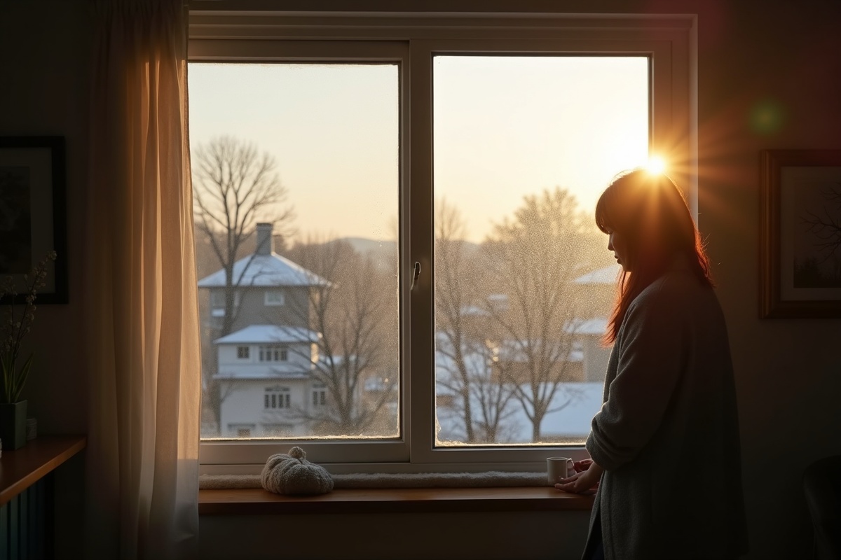 창문 결로 응급 처치를 위한 환기와 물기 제거 작업