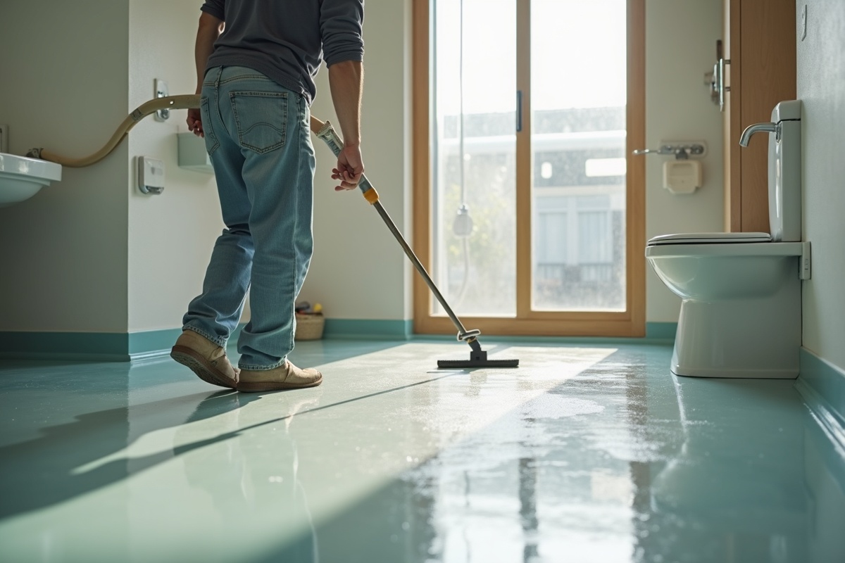 타일 방수 보수 작업 완료 후 품질 점검