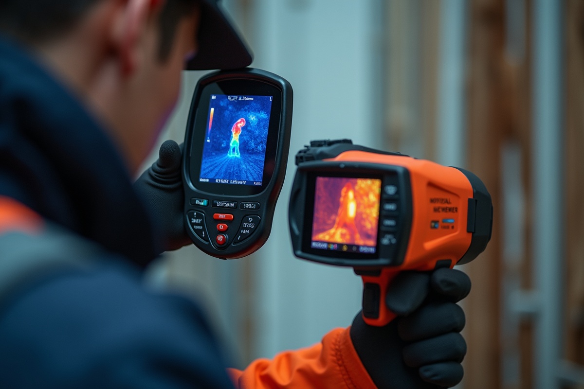 전문가가 배관 연결부를 정밀 점검하고 수압 테스트를 하는 모습