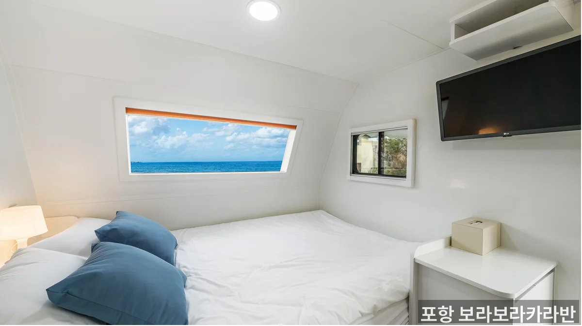 보라보라카라반 객실 내부 — 독채 카라반 Room1 실내 전경