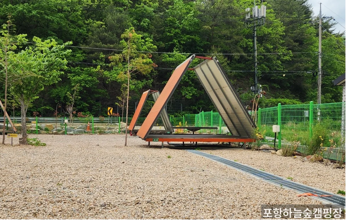 포항하늘숲캠핑장 자연 경관 — 숲과 하늘이 어우러진 캠핑장 주변 풍경