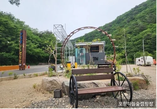 포항하늘숲캠핑장 주변 자연 풍경 - 가을 캠핑 분위기