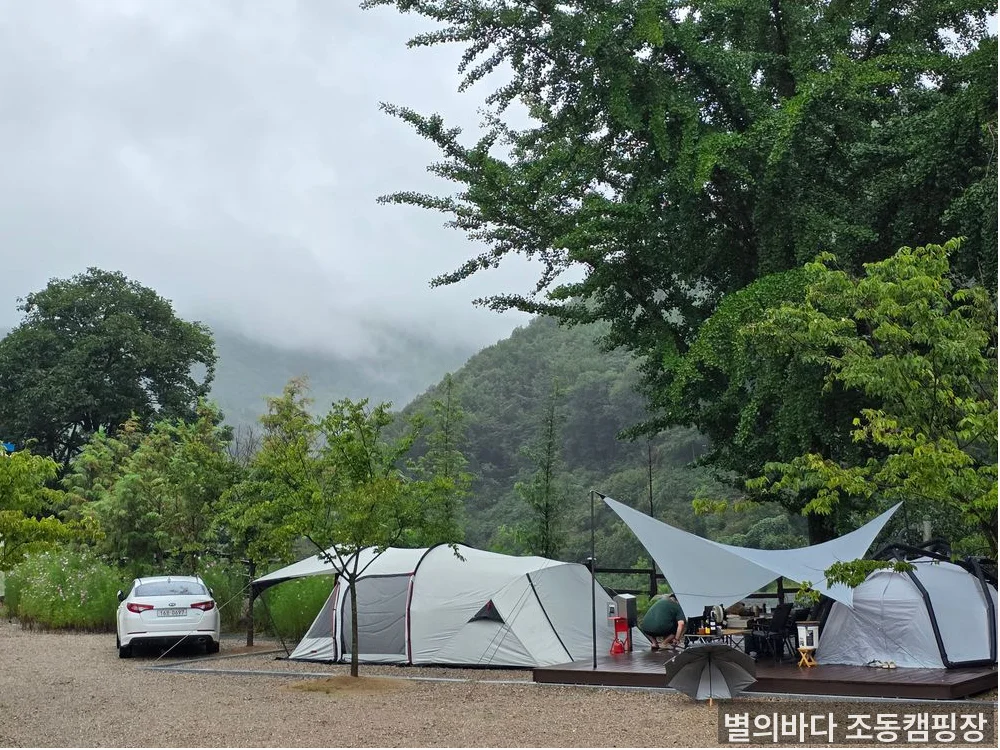 별의바다 조동캠핑장 시설 전경